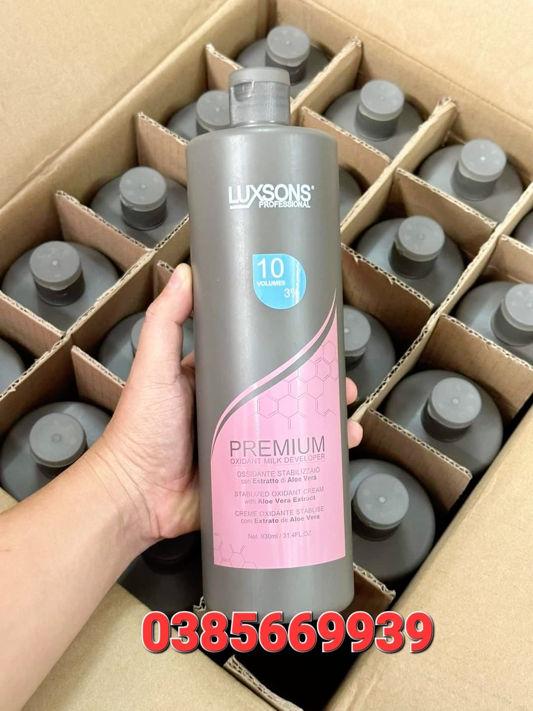 Oxy LUXSONS Phiên bản mới hương dâu. Không rát .khử mùi thuốc nhuộm 1000ml.