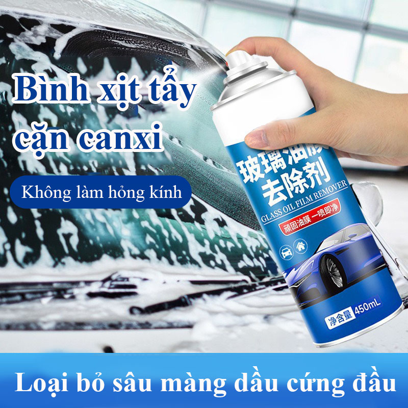 Chai xịt tẩy ố kính xe ô tô, Tẩy ố kính ô tô, tẩy cặn canxi, nước lau kính xe ô tô, chất tảy rửa mạnh mẽ bọt, Làm bóng kính xe