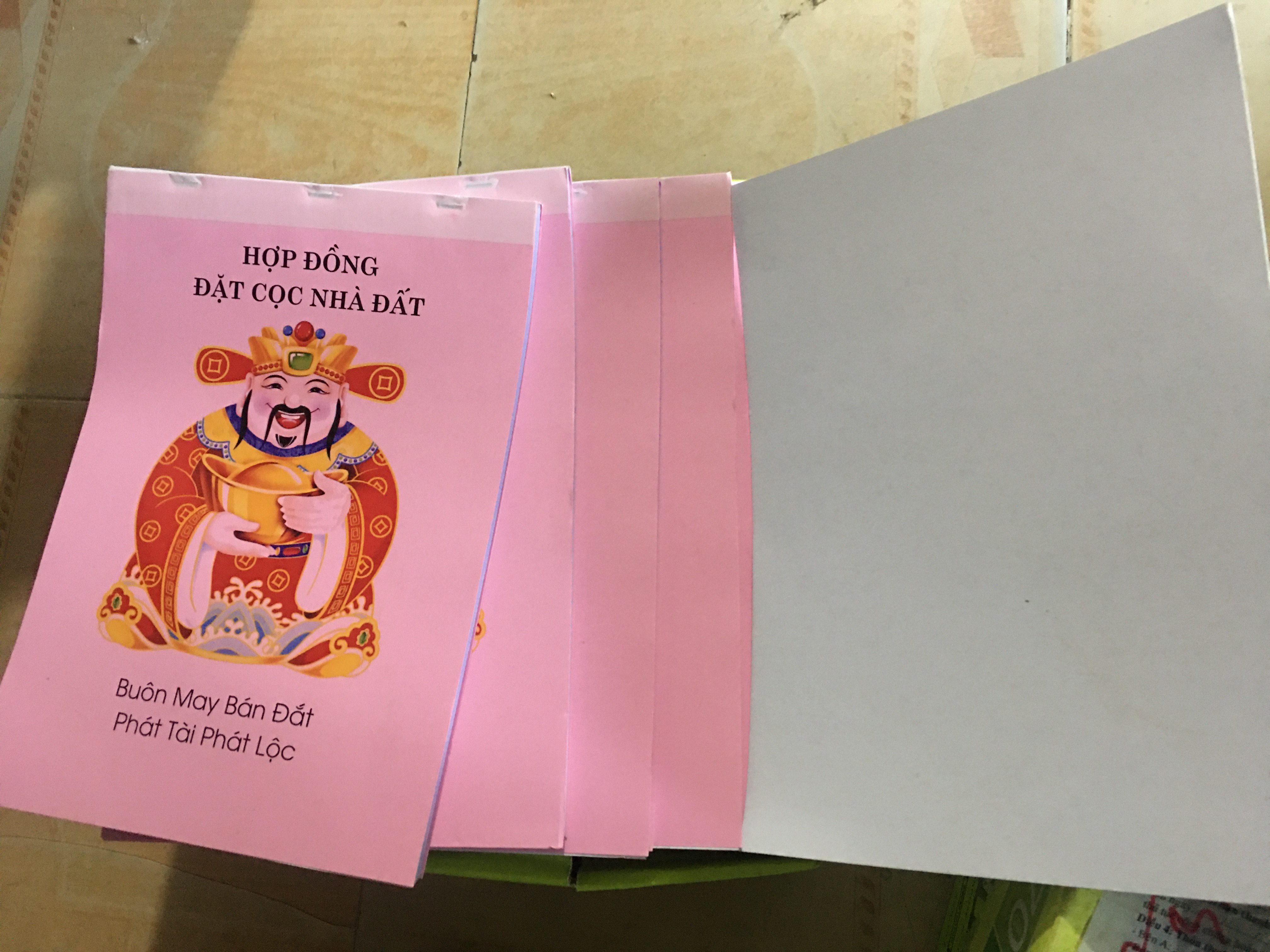 Sổ cọc nhà đất 2 liên THẦN TÀI