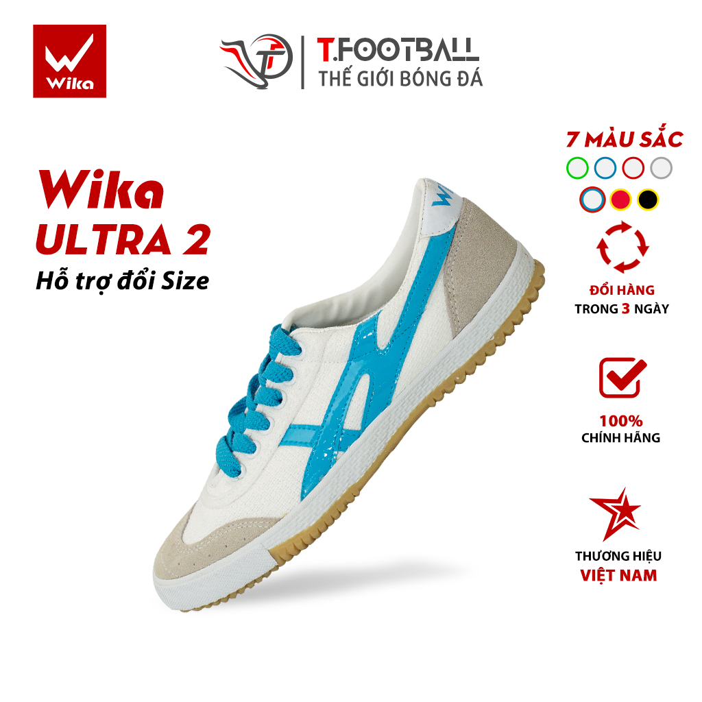 Giày Đá Bóng WIKA Ultra 2 Bata Đế Bằng Cao Su IC