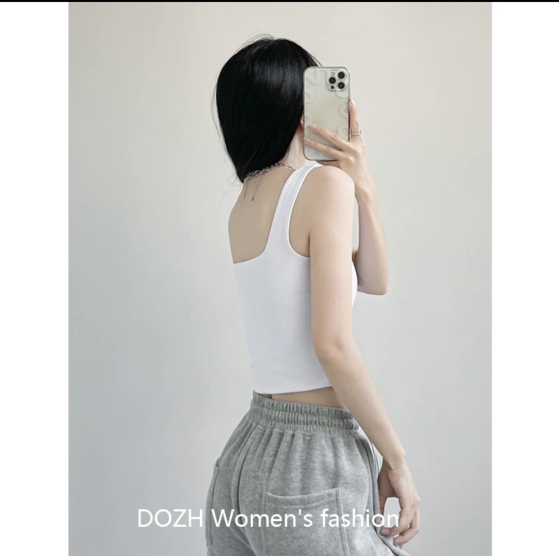 Áo Croptop Cổ Vuông 2 Dây_Áo Croptop [Video+Ảnh Thật]