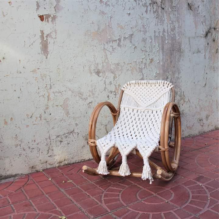 Khung ghế mây dùng đan ghế macrame