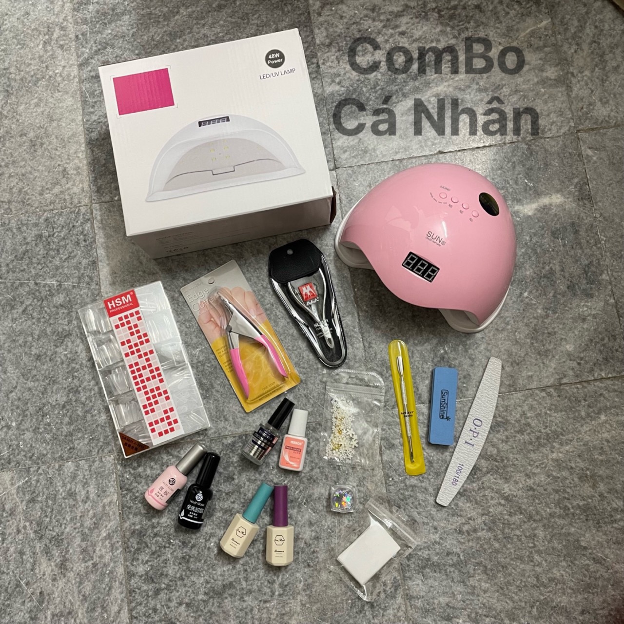 Bộ dụng cụ học làm nail , combo cốp đồ nail học sinh cá nhân làm tại nhà
