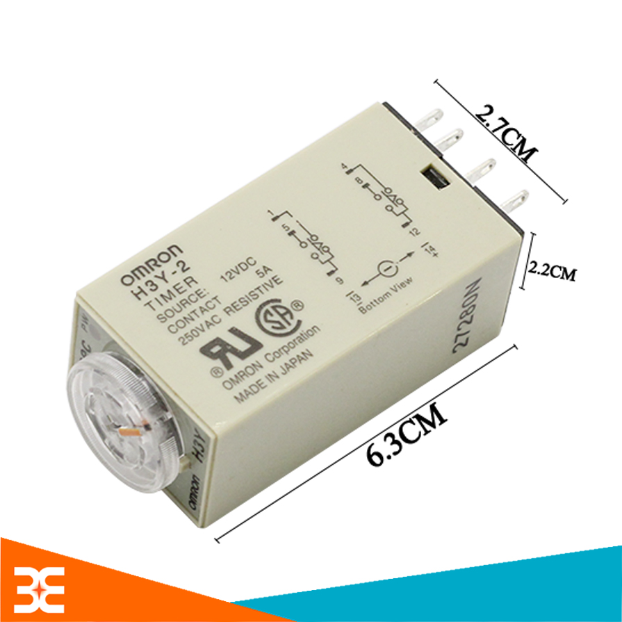 Relay Thời Gian Timer Omron H3Y-2 8P 12V
