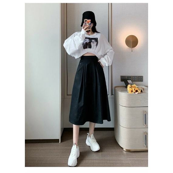 Chân Váy Dáng Dài Ulzzang size s,m,l Dư Tú Lệ