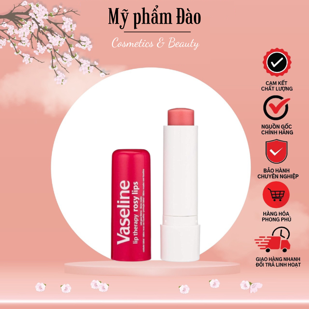 Son dưỡng môi có màu vaseline hồng thỏi 4,8g made in korea