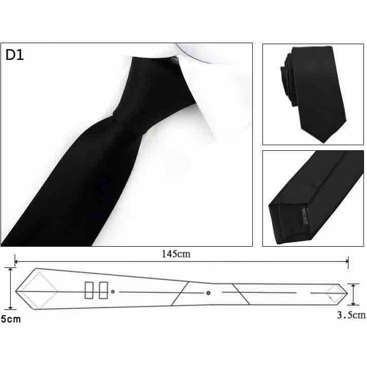[HCM]Cà vạt nam thắt sẵn bản 5cm có dây kéo phi bóng