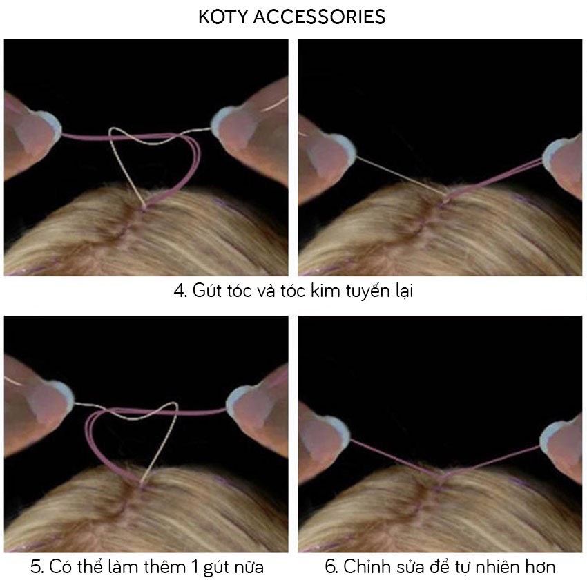 Tóc Kim Tuyến Set 120 Sợi Tóc Giả Dùng Để Trang Trí Cho Tóc.