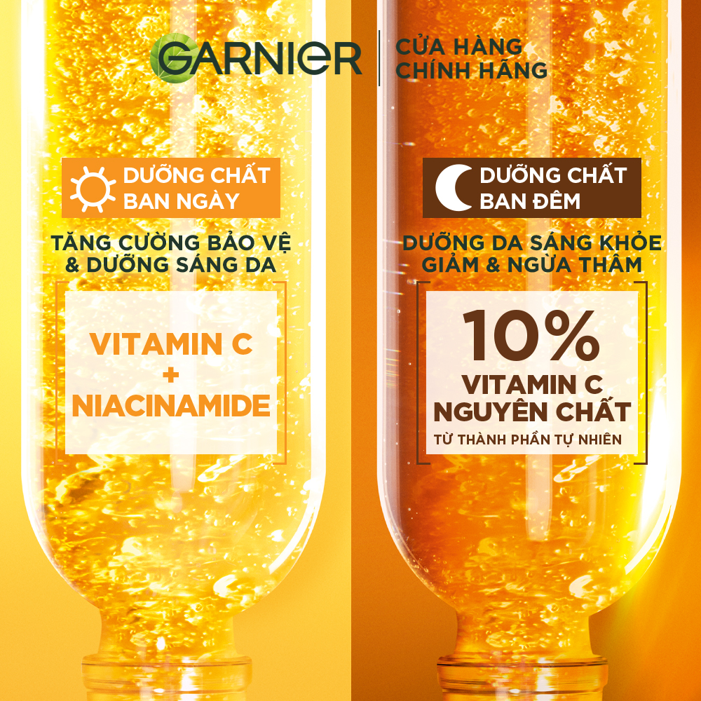 Dưỡng chất ban ngày tăng cường bảo vệ da & dưỡng sáng Garnier Vitamin C + Niacinamide  - Garnier Bright Complete 30x Booster Serum 30ml