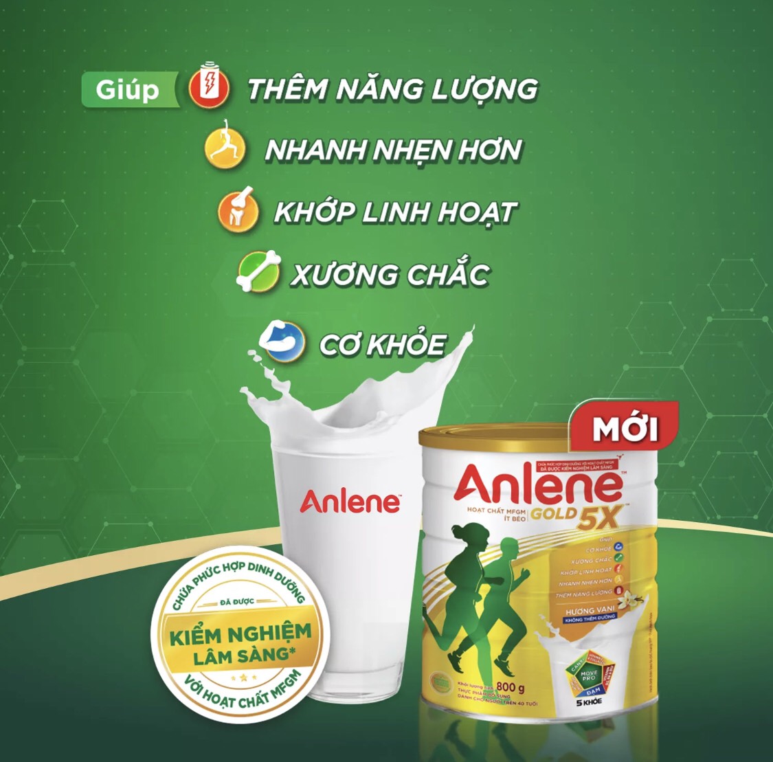 (HSD T10-2025) Sữa Bột Anlene Gold 5X hương vani - Lon 400g