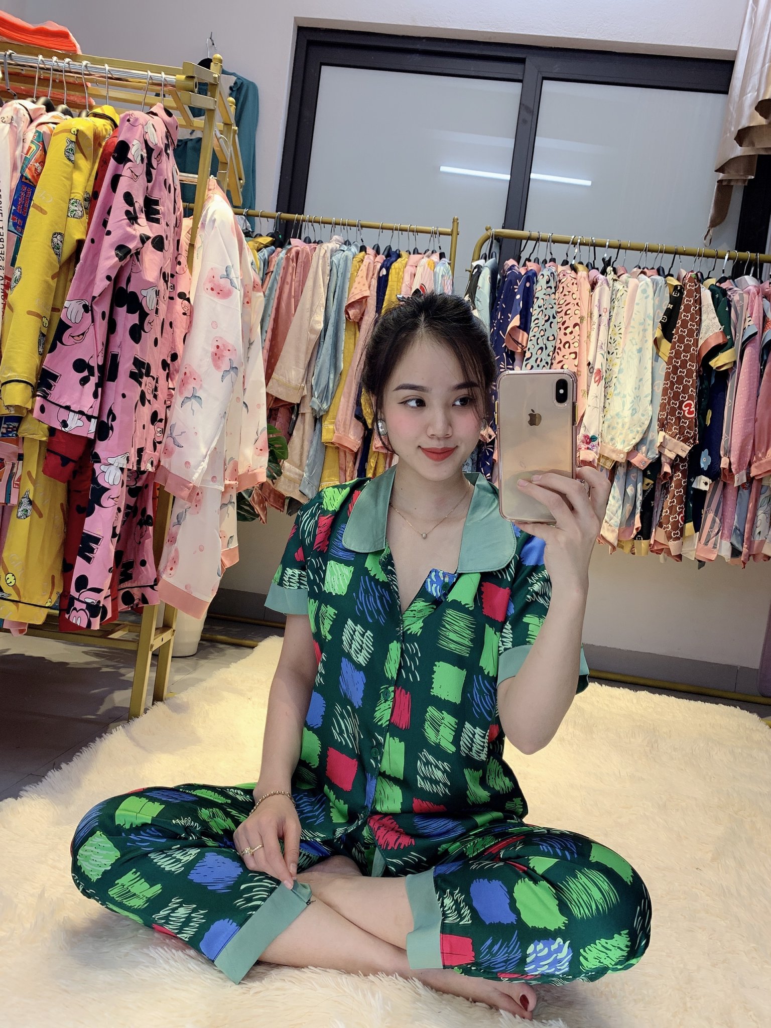 Bộ pijama Lụa Jume Tay Ngắn Quần Dài