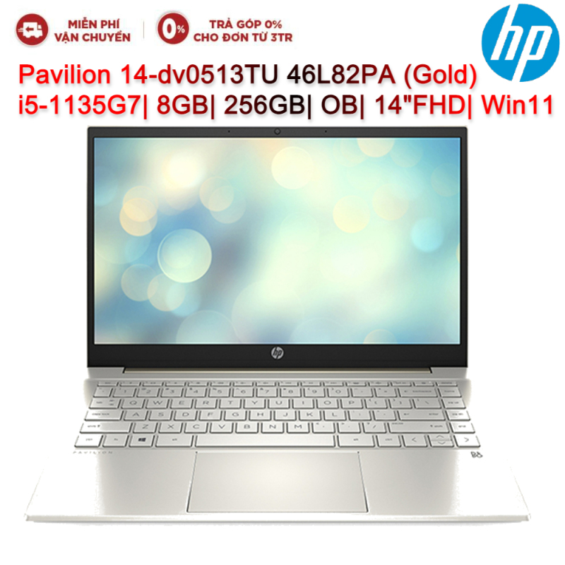 Bảng giá Laptop HP Pavilion 14-dv0513TU 46L82PA i5-1135G7| 8GB| 256GB| OB| 14FHD| Win11 (Gold) Phong Vũ