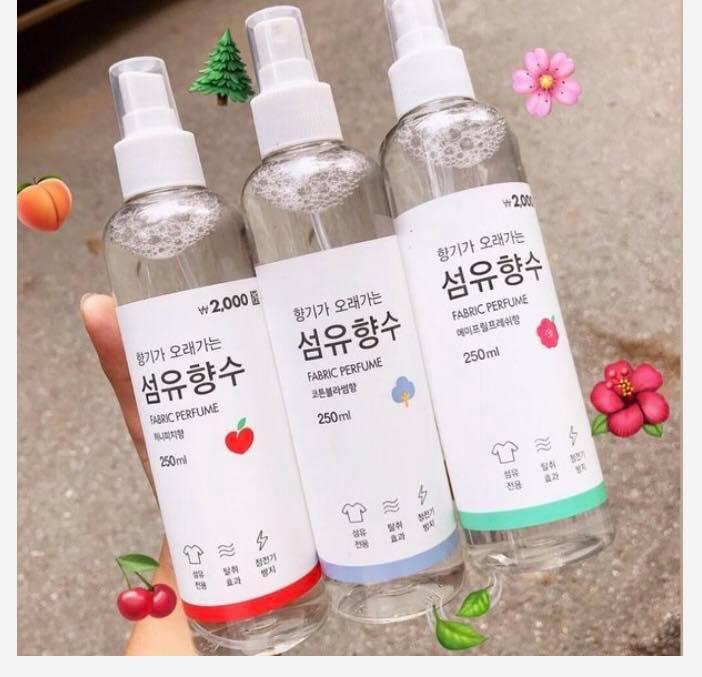 Nước xịt thơm quần áo, xịt thơm cơ thể Fabric Perfume 250ml
