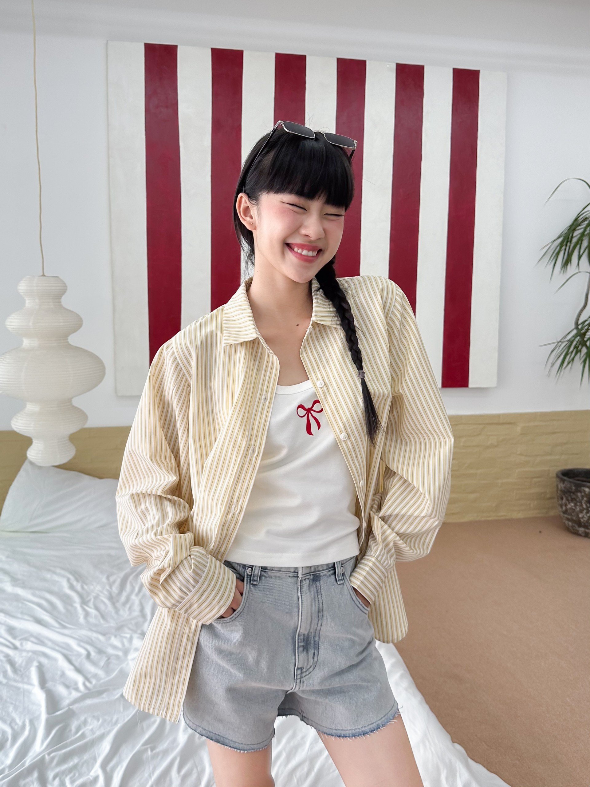 Áo sơ mi sọc tay dài AUDREY SHIRT