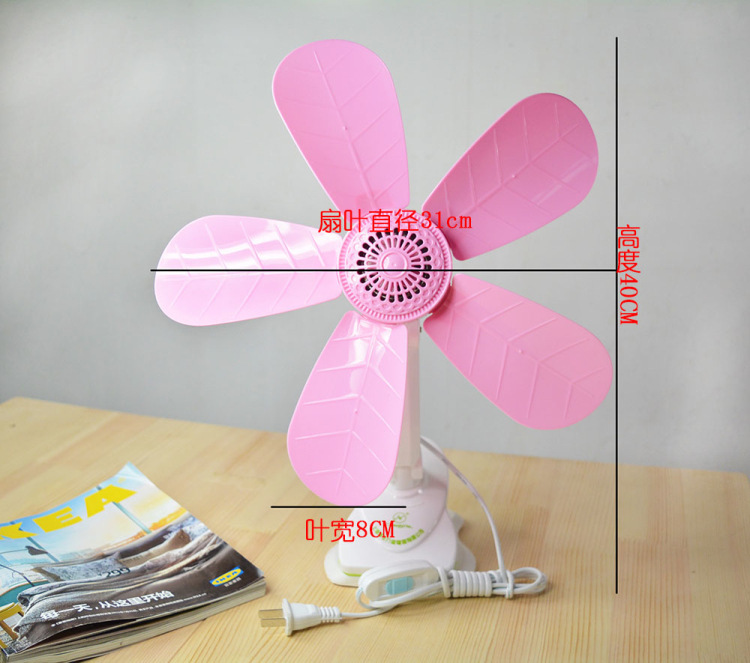 Quạt kẹp bàn 5 cánh hình lá
