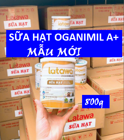 (Hộp 800g, HSD 2026) Sữa hạt Latatwa Organimil A+