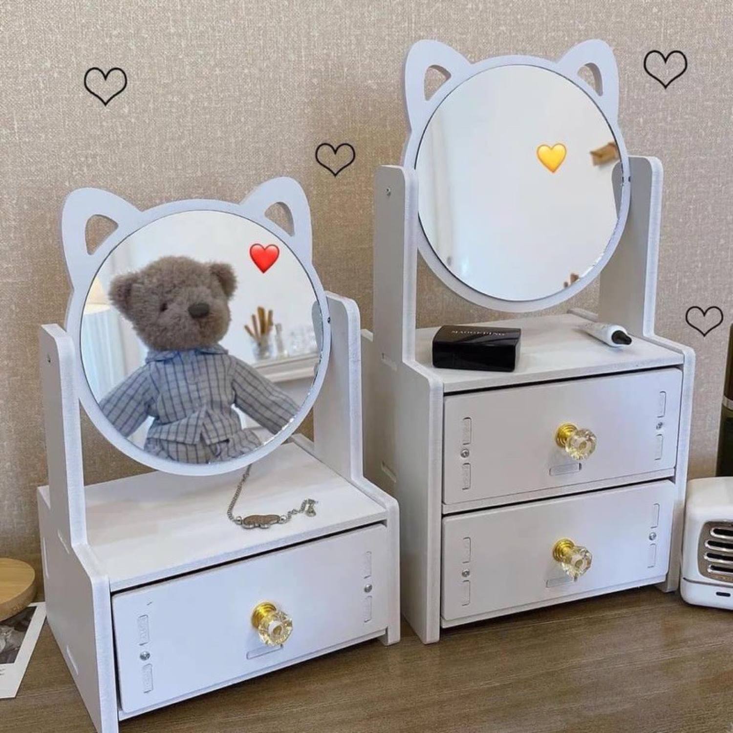 Kệ Mỹ Phẩm Tiện Dụng -Kệ đựng mỹ phẩm, Kệ Đựng Mỹ phẩm 2 ngăn kéo, tủ đựng mỹ phẩm- Kệ đựng đồ, để mỹ phẩm 2 tầng xinh xắn