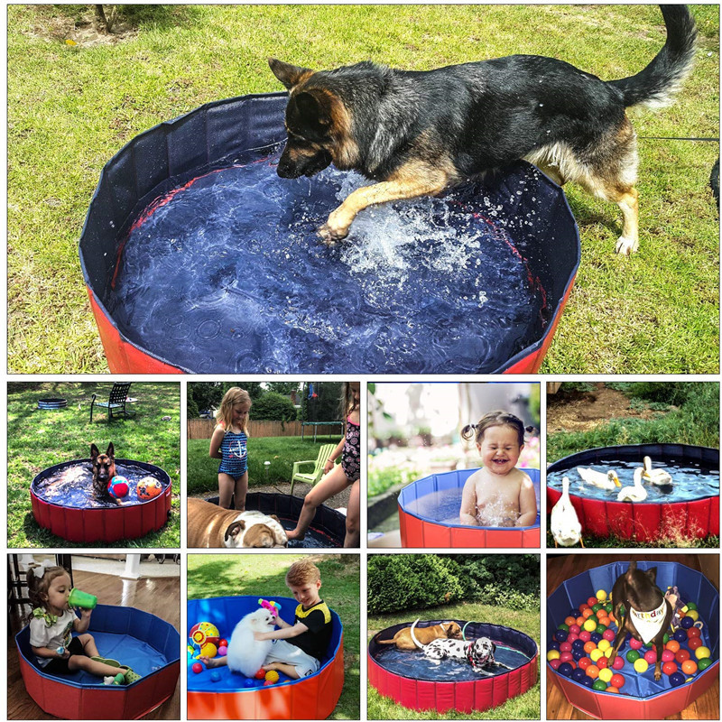 Pktl - hồ chơi cho thú cưng portable paw pool 80x20cm