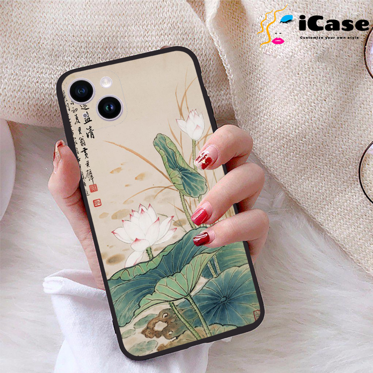 Ốp lưng iPhone 14 Plus viền dẻo TPU BST Sen