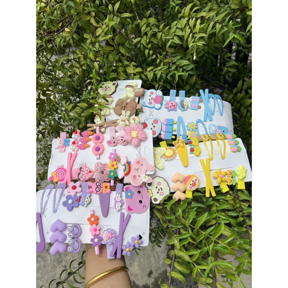 SÉT 14 KẸP TÓC CHO BÉ SIÊU XINH