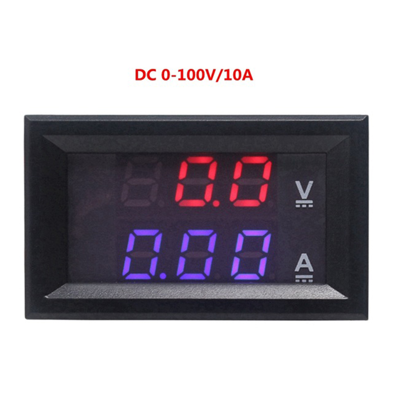 Ampe Kế Vôn Kế Kỹ Thuật Số DC 0-100V 10A 50A 100A Hiển Thị Thời Gian Kép Vôn Kế Hiện Tại Meter Bảng Điều Chỉnh Amp Vôn Kế