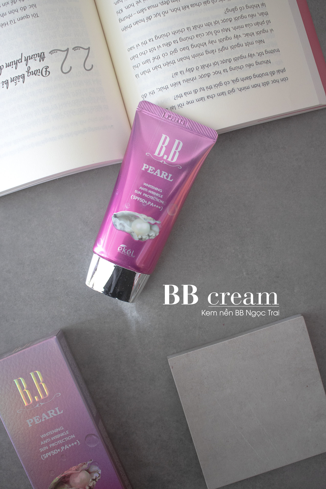 [HCM]Kem nền chống nắng BB ngoc trai Ekel - Ekel BB Cream Pearl