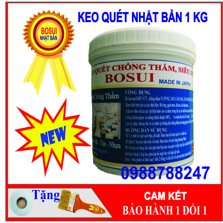 1000ml waterproof coat wall, ceiling, Fish Tank.-bosui Japan. Giving away 5m paint brush and canvas