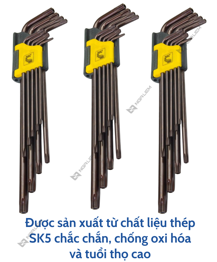 Bộ lục giác S2 9 món LS+ (Bông – Bi Dài)