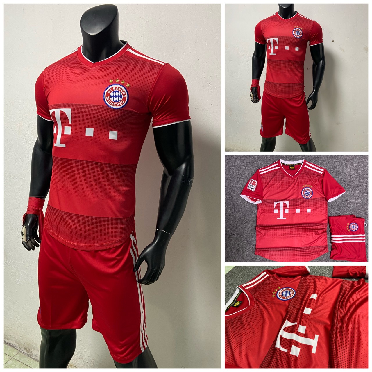 Áo Bóng Đá CLB Bayern Đỏ Mới 2020-2021