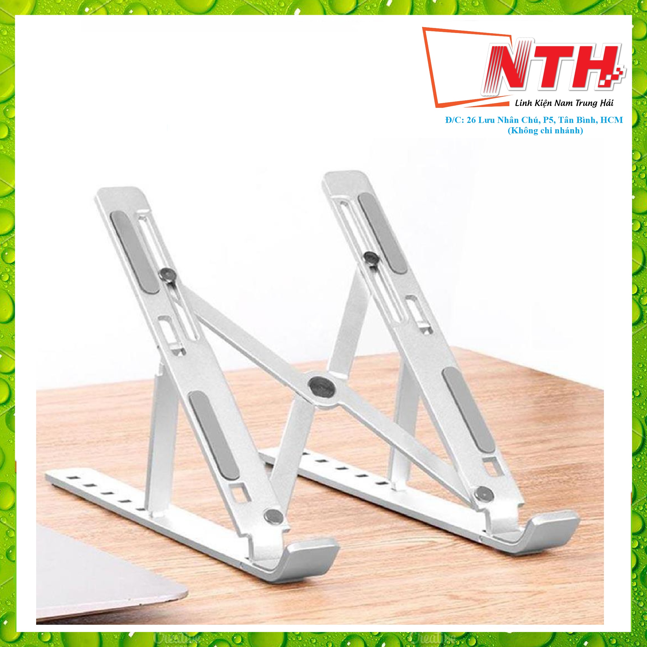 Giá đỡ laptop, macbook, ipad bằng nhôm có thể điều chỉnh được độ cao, đế tản nhiệt kê laptop nhôm