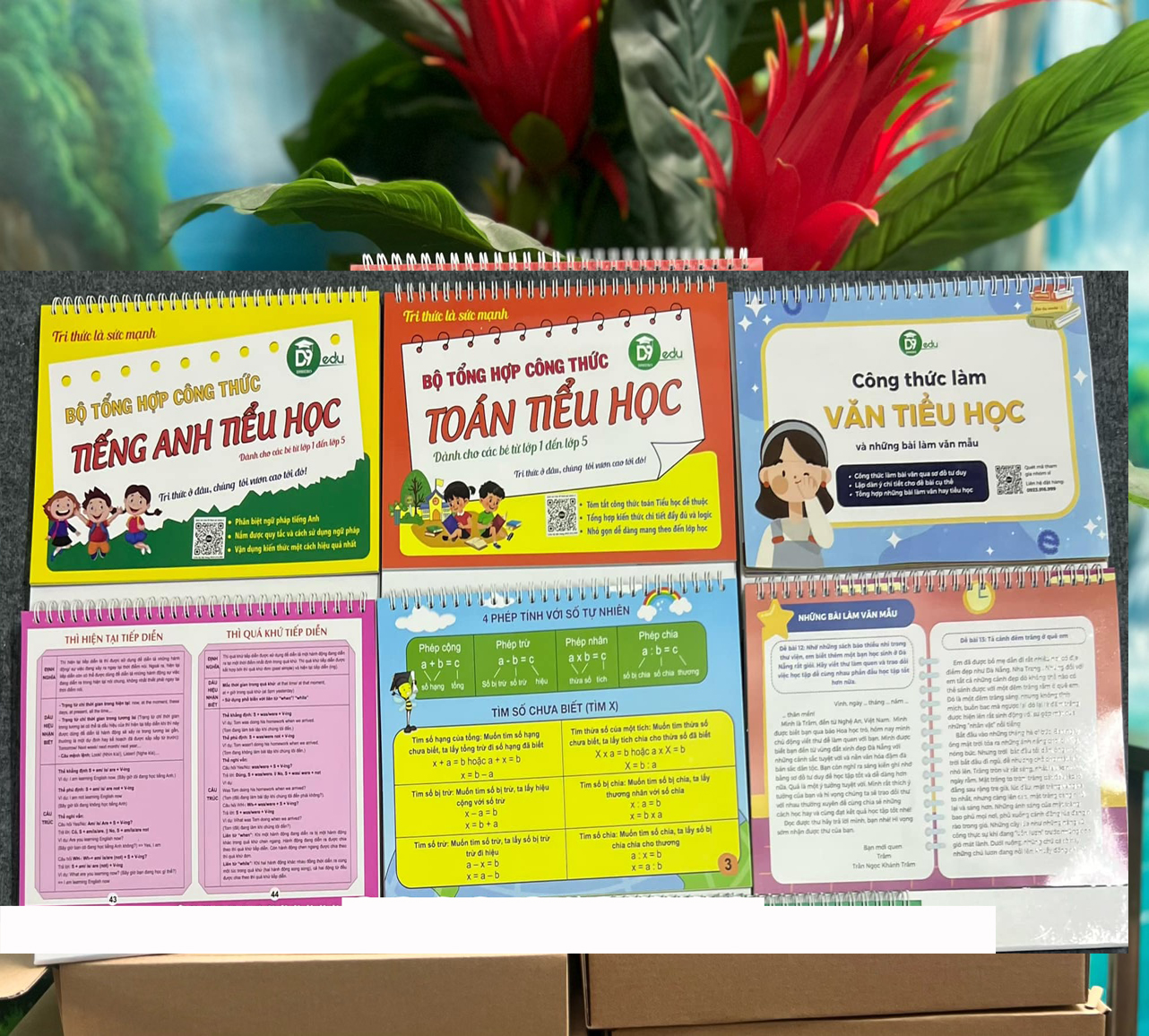 Bộ lịch công thức Văn toán và tiếng anh tiểu học