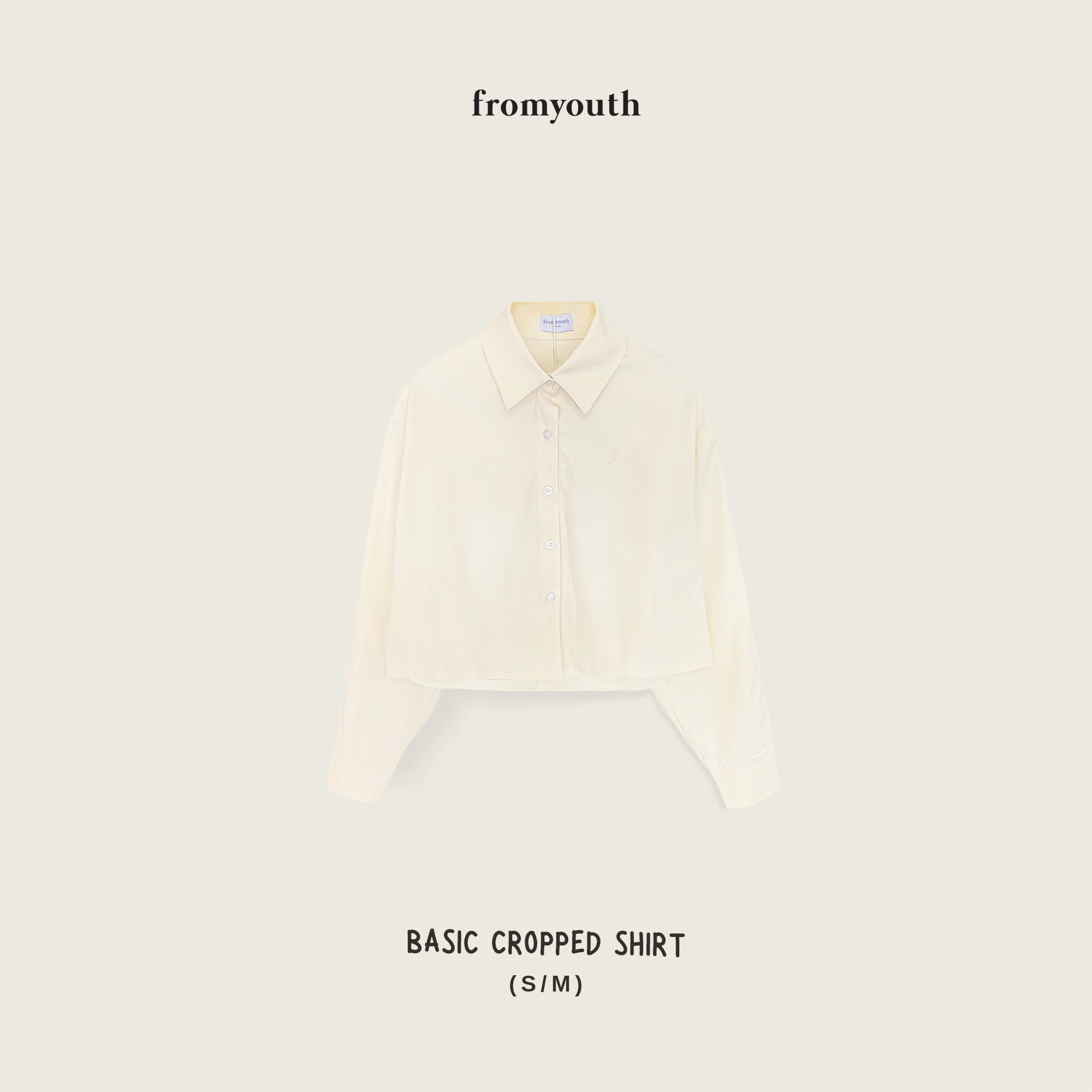 Áo sơ mi dáng croptop NAKED by V - Basic Cropped Shirt