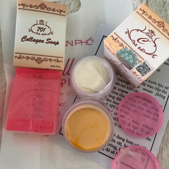 Combo bộ đôi kem collagen 701 plus vit E