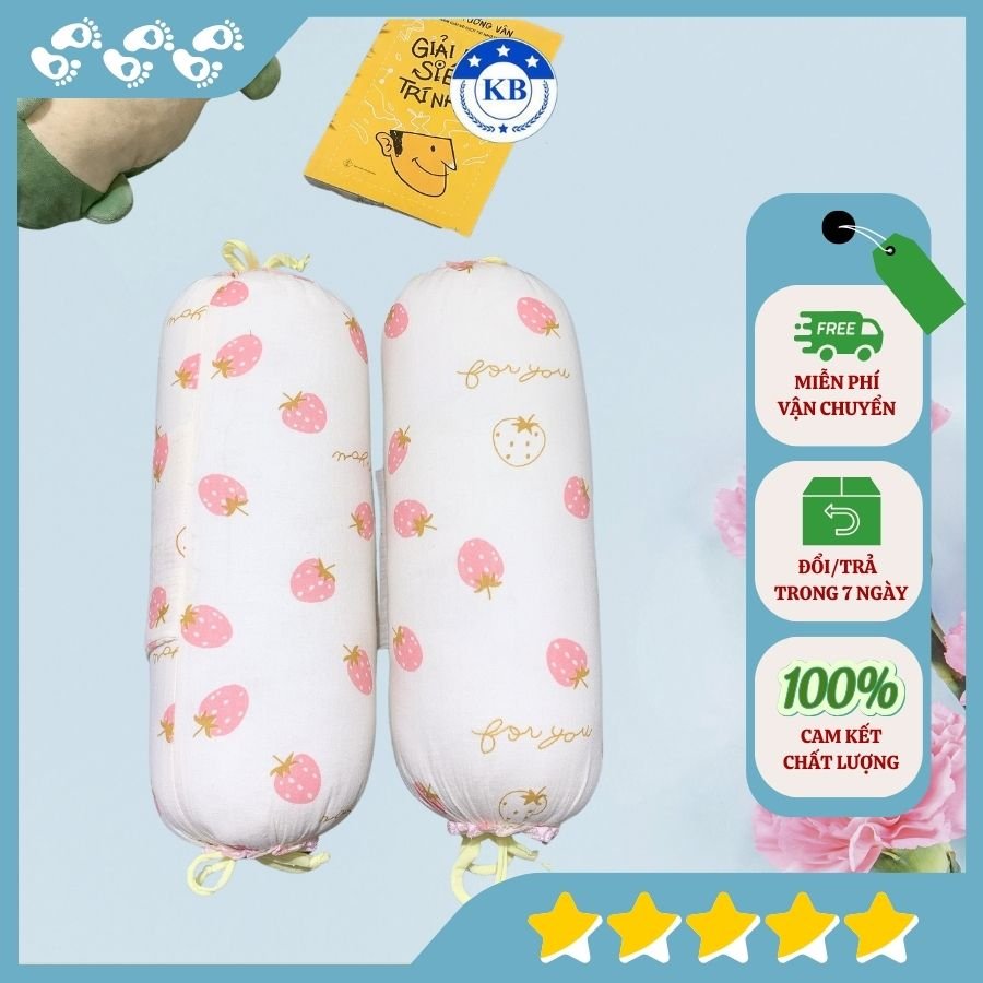 Gối Chặn Xô Muslin Cho Bé Sơ Sinh Cao Cấp