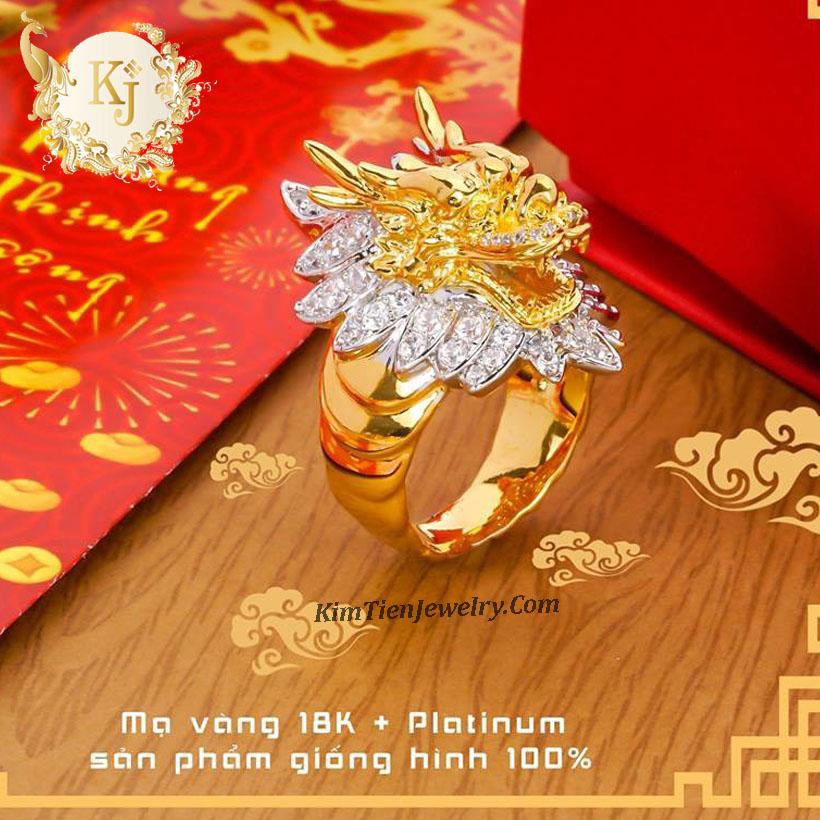 Nhẫn Nam OLD DRAGON - Đính Đá Thạch Anh- Company Kim Tiền - Tặng Hộp Nhẫn Cao Cấp - Phiếu Bảo Hành