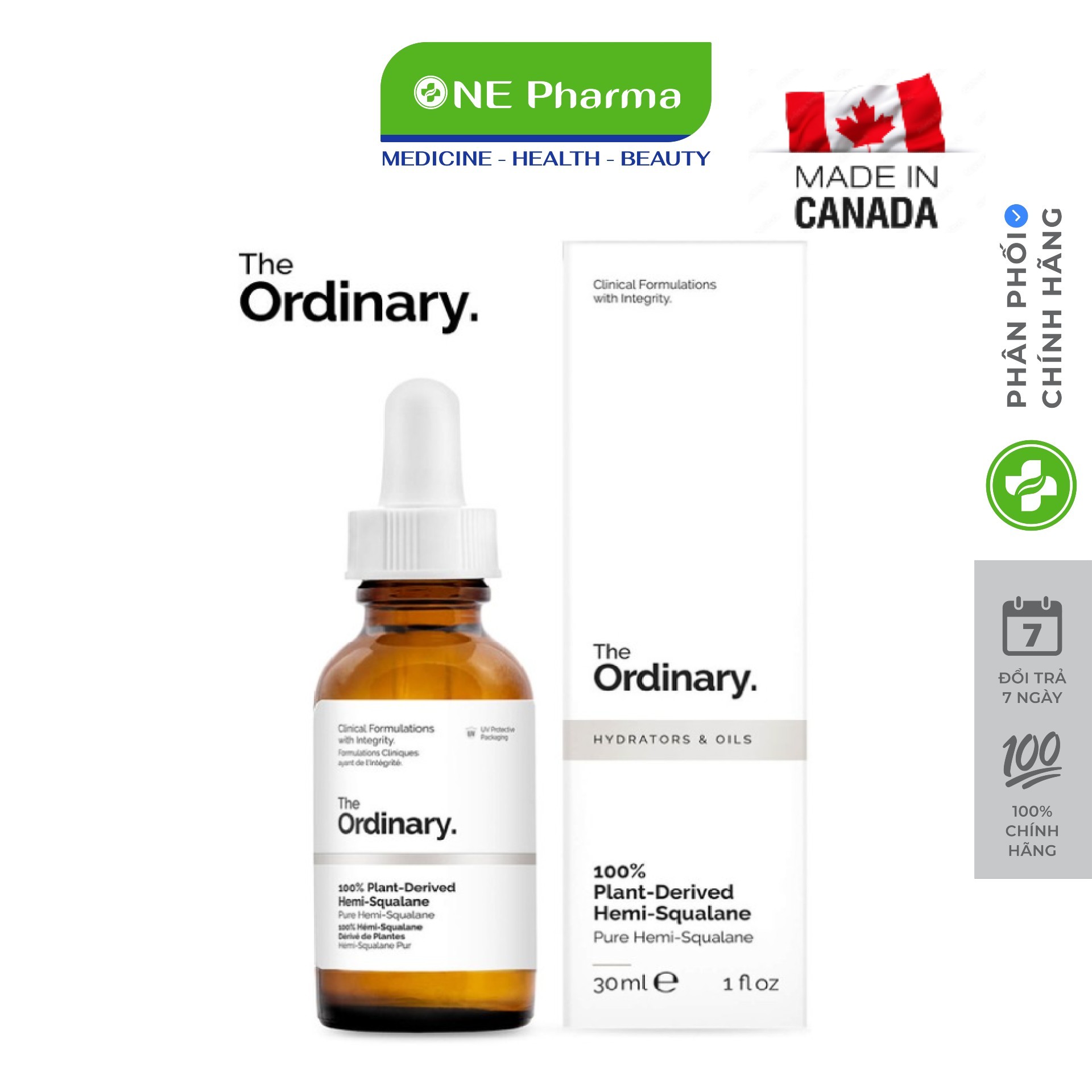 Essence moisturizing, anti-aging the ordinary 100% plant-derived hemi-squalane 30ml