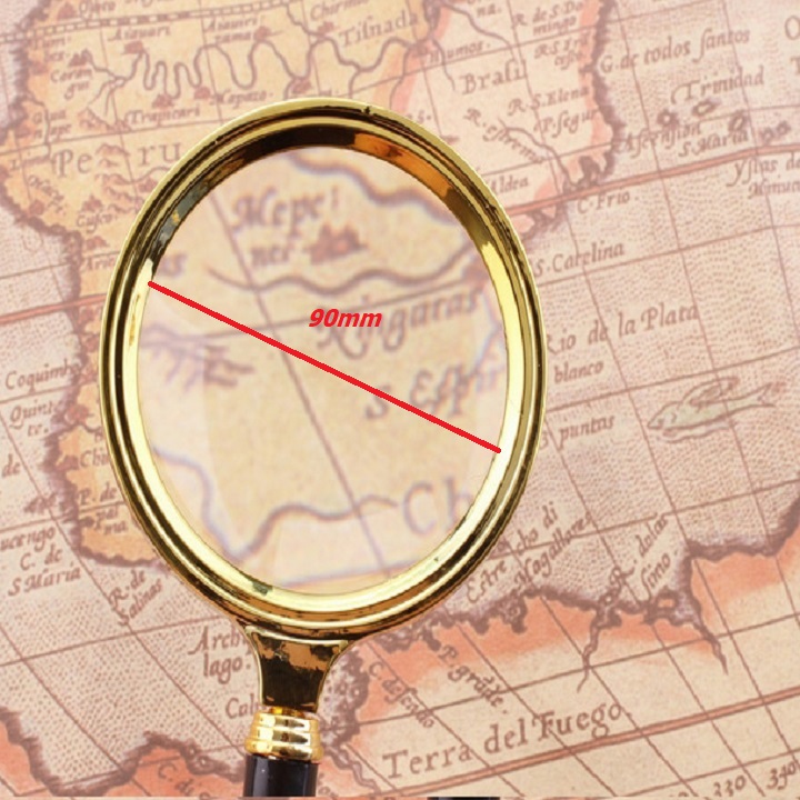 It is a magnifying glass. Type of wood color plastic pattern handle, sorting 80mm lens. It is 90mm. It is 100mm. Th542.1035