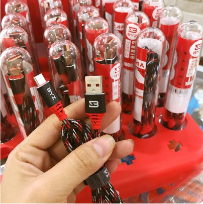 Cáp BYZ 690i ống nghiệm dây dù cao cấp cho Iphone lightning , Micro usb , Type C