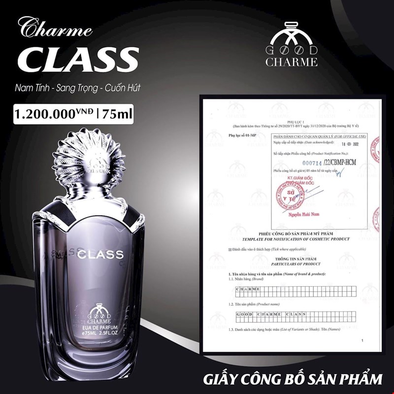Nước Hoa Goodchame Nam Class 75ml