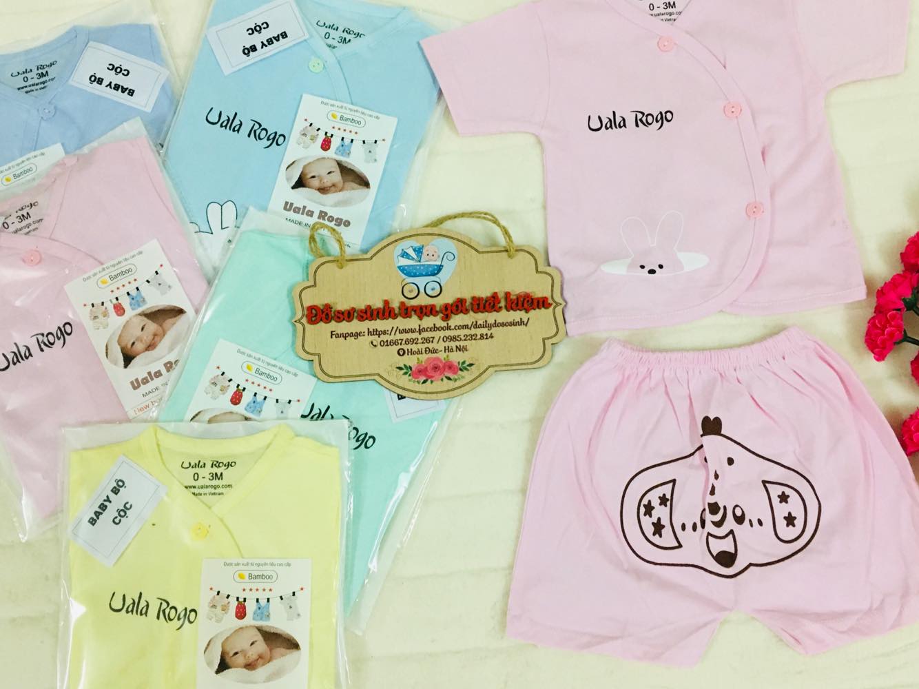 Bộ cộc hè Uara Rogo chất cotton đẹp cho bé