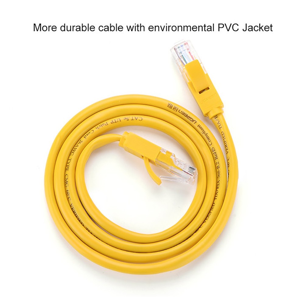 Cáp Mạng Đúc Sẵn Cat5e UTP Màu Vàng UGREEN NW103