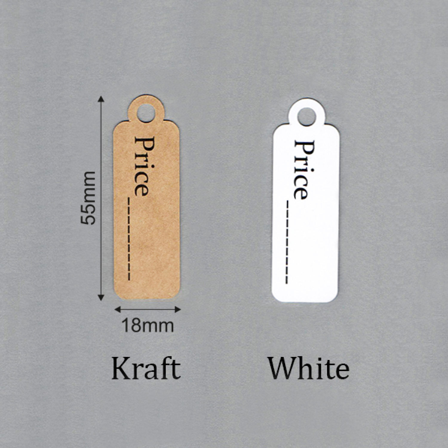 Thẻ Price Tag Giấy Kraft / Trắng_100pcs