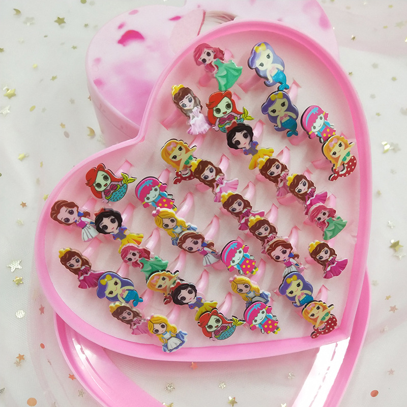 Set 10 nhẫn hình công chúa siêu xinh cho bé