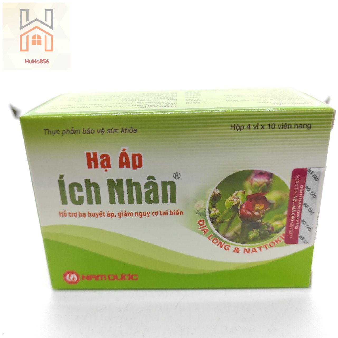 Hạ áp ích nhân - hỗ trợ hạ huyết áp, giảm nguy cơ tai biến mạch máu não- hộp 40 viên