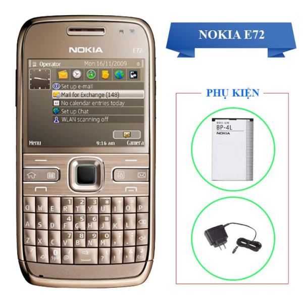 ĐTDĐ Nokia E72 (kèm pin + sạc  bảo hành 1 năm uy tín)