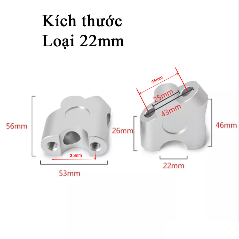 Gù Xéo Nâng Ghi Đông [ Mẫu X10 ] Gắn Xe Máy [ 1 Đôi ]