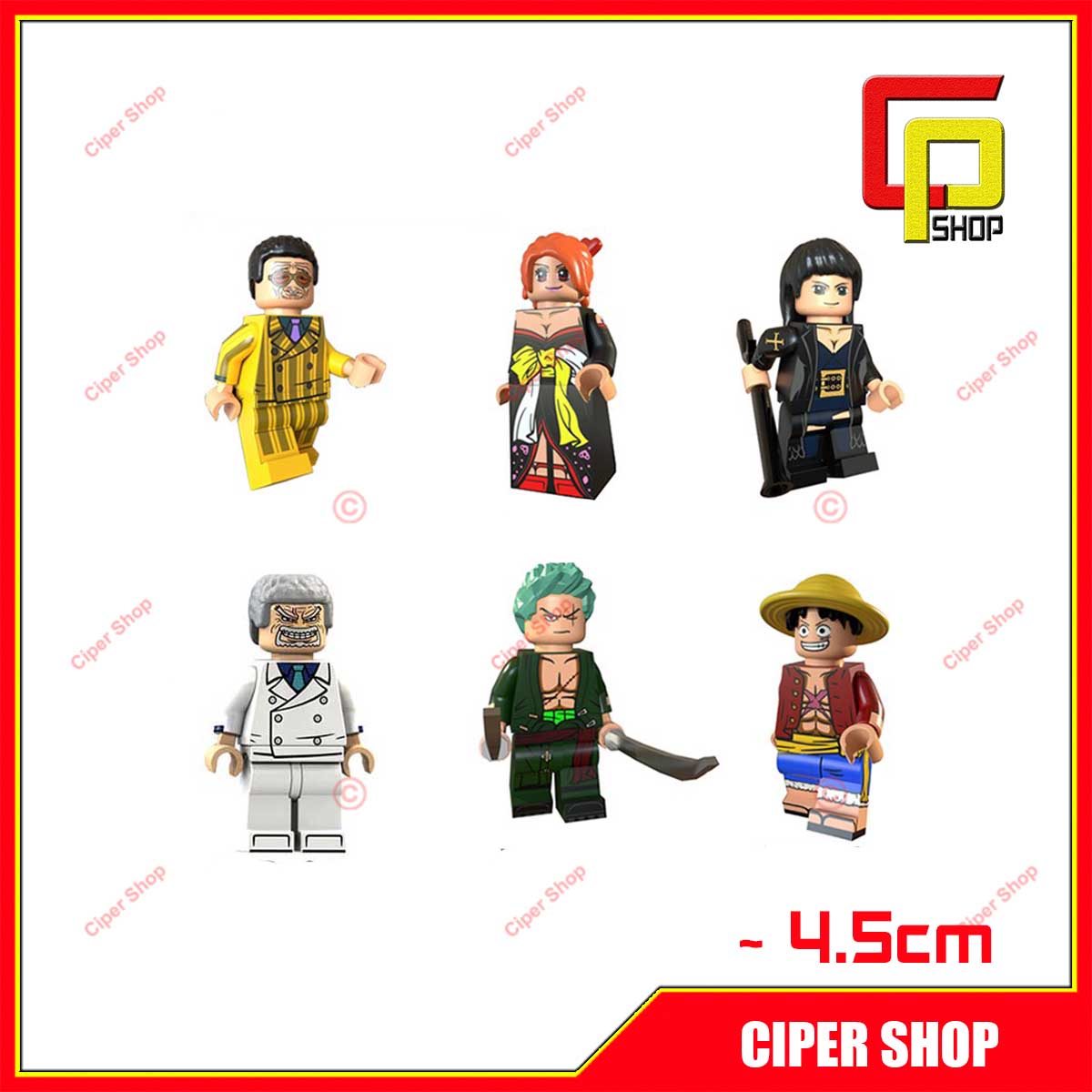 6 PCs one piece Assembly figures set-xp056-one piece fixing model