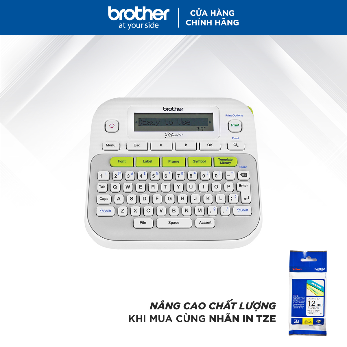 Máy in nhãn để bàn Brother PT-D210