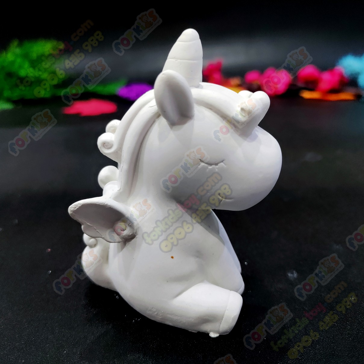 Coloring figures, wing pony, M size, gypsum statue, sculpture