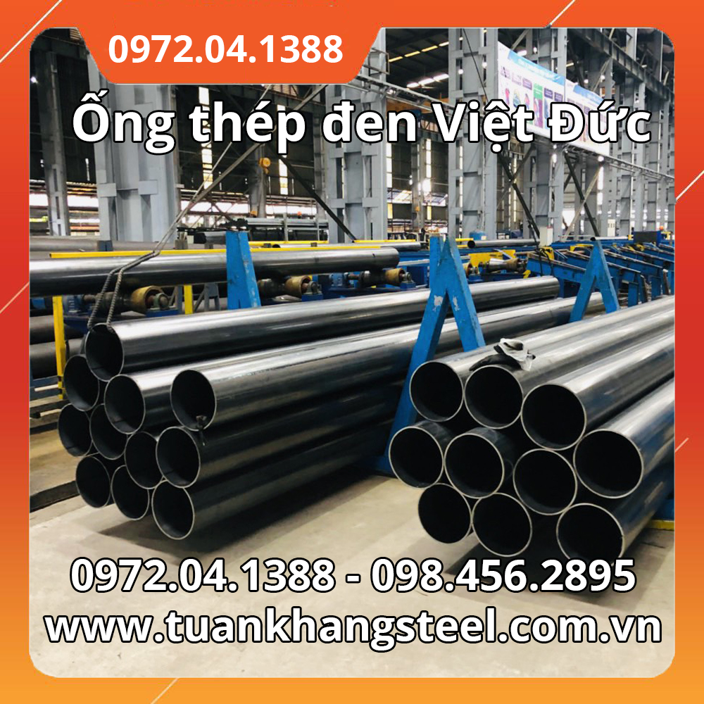 Ống thép đen Việt Đức Phi Ø21, Ø27 50cm 1 cây